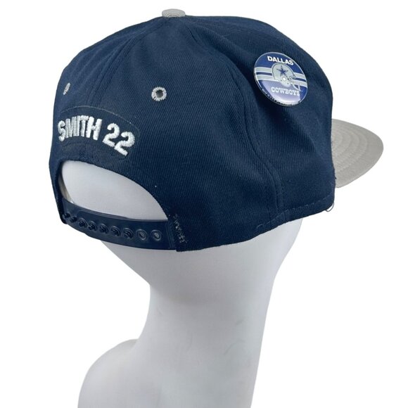 Vtg Dallas Cowboys Snapback Baseball Hat w/ Pins Emmitt Smith #22 Team NFL Blue - Picture 15 of 16